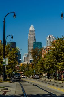 Charlotte City Skyline Autumn Season Royalty Free Stock Images Charlotte City Skyline Autumn Season Royalty Free Stock Images