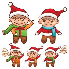 Cute Santa Boy Royalty Free Stock Photo Cute Santa Boy Royalty Free Stock Photo