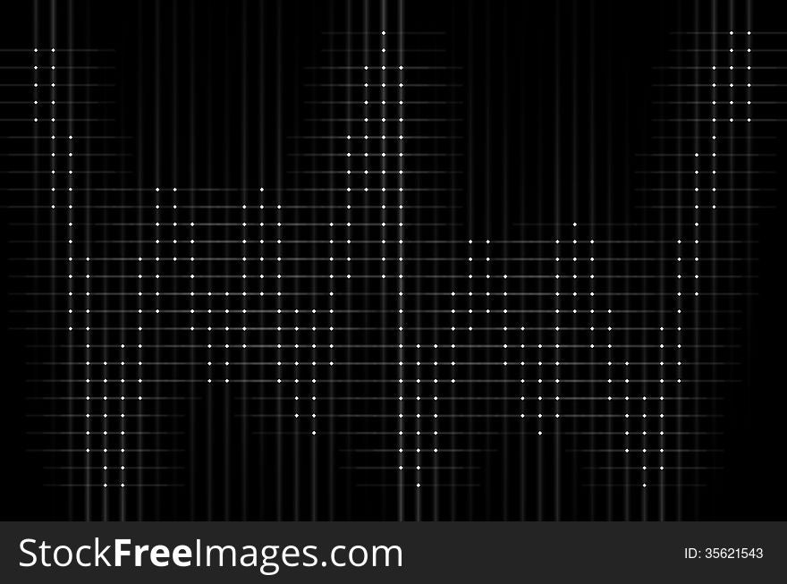Grid of white diamond shapes against a black background