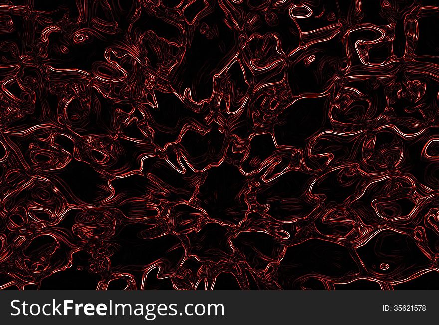 Abstract red texture on a black background. Abstract red texture on a black background
