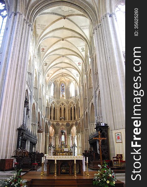 Bayeux Cathedral high altar, Normandy, France. Bayeux Cathedral high altar, Normandy, France