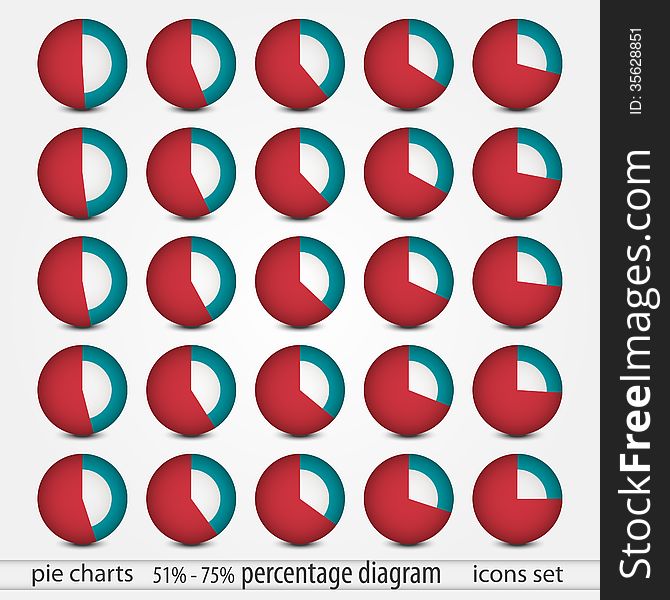 Set of percentage symbols can use like marketing report icons. Set of percentage symbols can use like marketing report icons