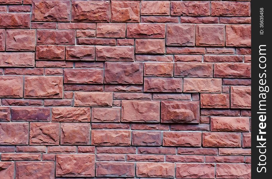 Fragment of red brick wall. Fragment of red brick wall