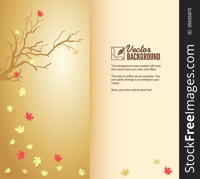 Autumn leaf fall, colorful background for your messages