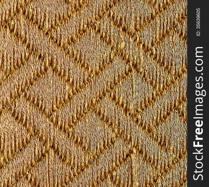 Golden fabric texture as background