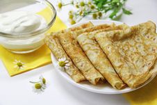 Russian Pancakes Royalty Free Stock Photo Russian Pancakes Royalty Free Stock Photo