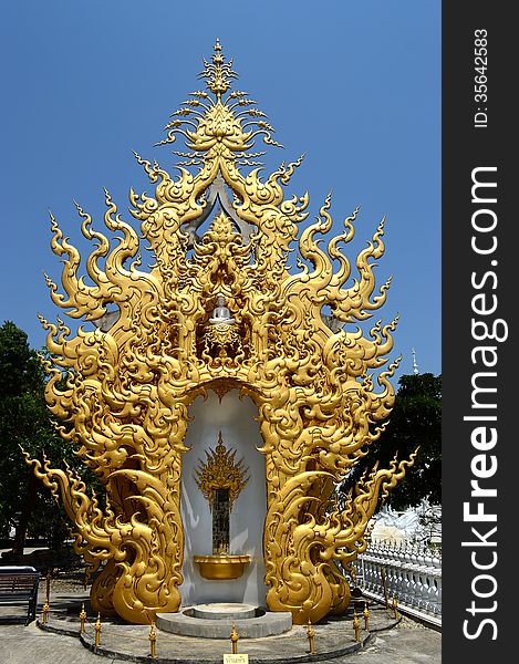 A golden shrine in Thailand. A golden shrine in Thailand