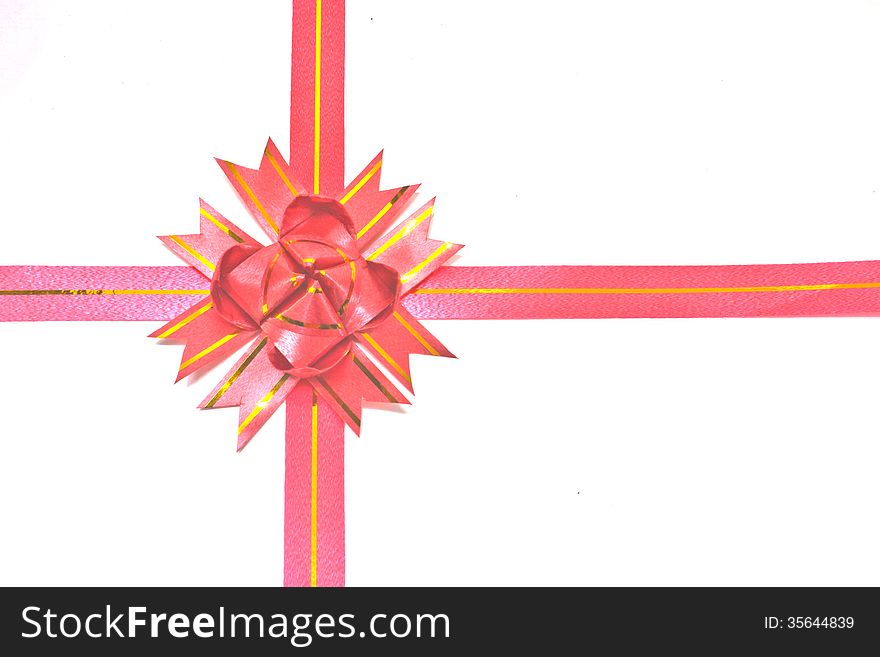 Ribbon and bow isolated