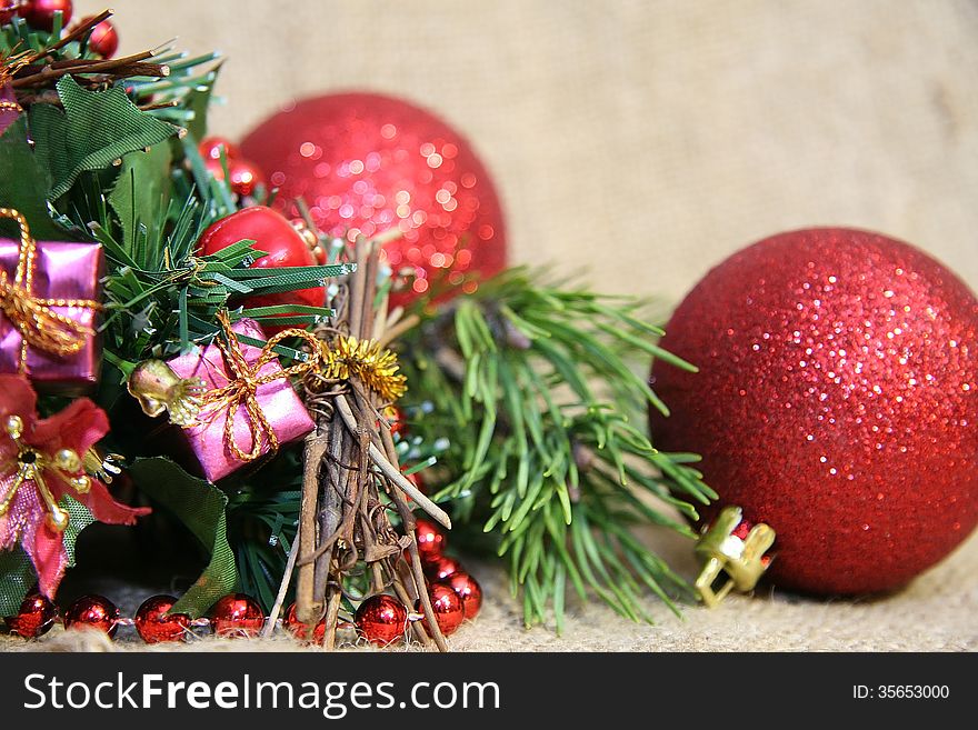 Christmas and New Year decoration background