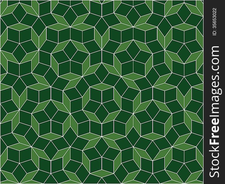 Abstract mosaic background. Green pattern based on stars. File without gradients, effects and transperency. Abstract mosaic background. Green pattern based on stars. File without gradients, effects and transperency