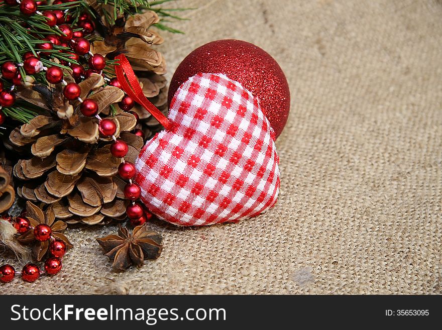 Christmas and New Year decoration background. Christmas and New Year decoration background