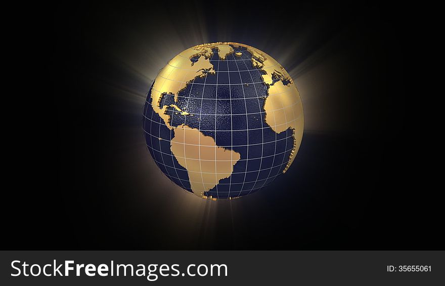 Spinning Globe Unfold And Zoom On Europe - Free Stock Images & Photos -  35655061 