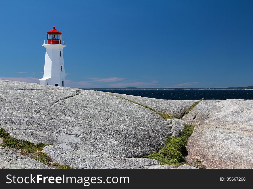 Peggy's Cove lighthouse in Nova Scotia. Peggy's Cove lighthouse in Nova Scotia