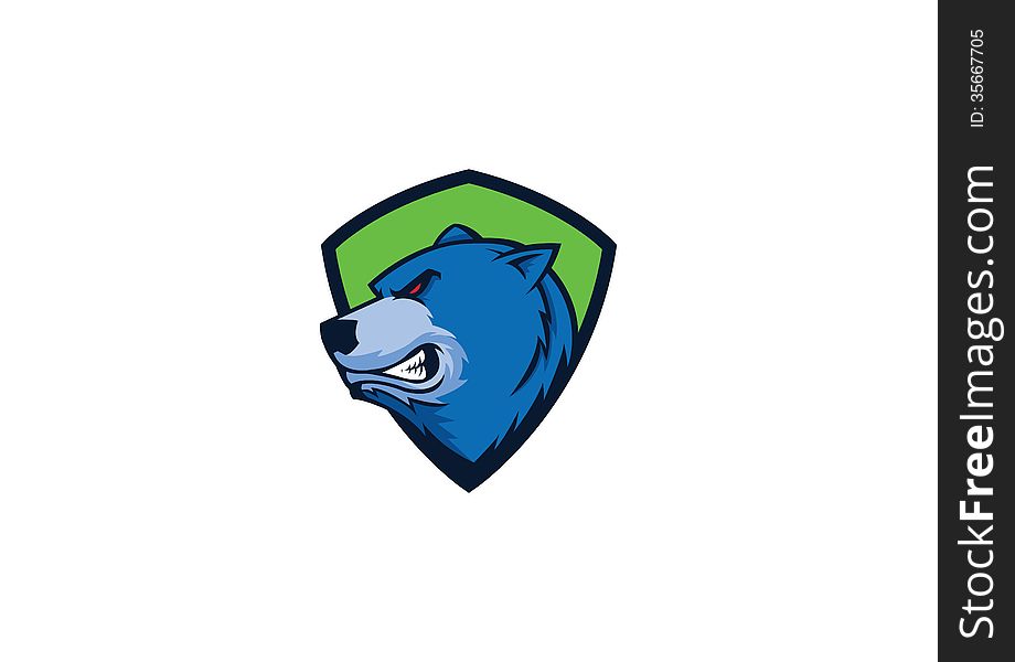 High detailed Bear head for sport mascot. High detailed Bear head for sport mascot