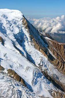 Mountain Peak Covered With Snow Stock Images
