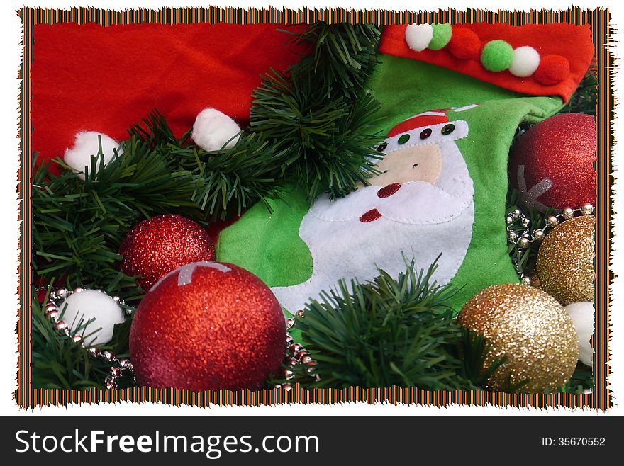 Cristmas Card and Christmas decoration and santa Claus and happy new year. Cristmas Card and Christmas decoration and santa Claus and happy new year