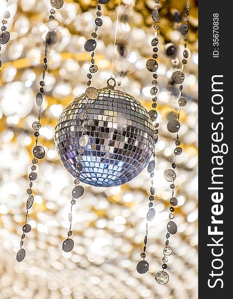 Disco ball light reflection background