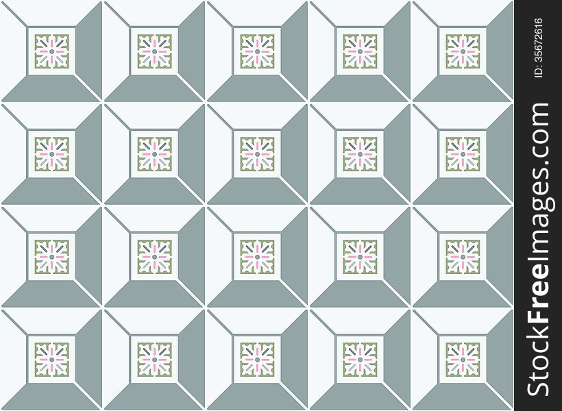 Cubic seamless pattern tiles ideal for web backgrounds, fabric design or other.