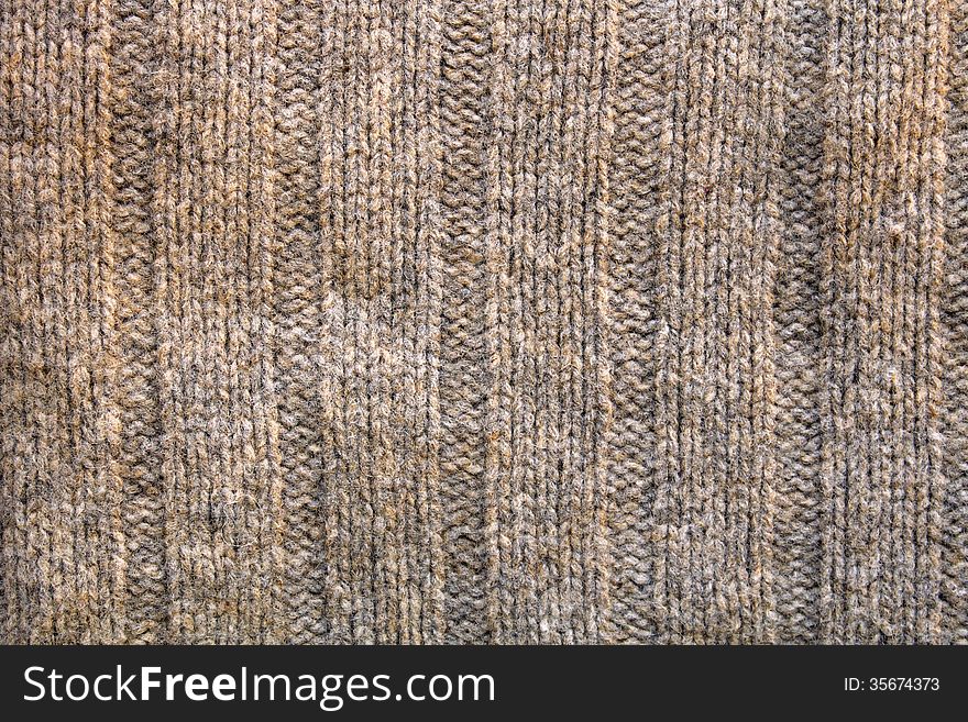 Close-up of knitted wool texture