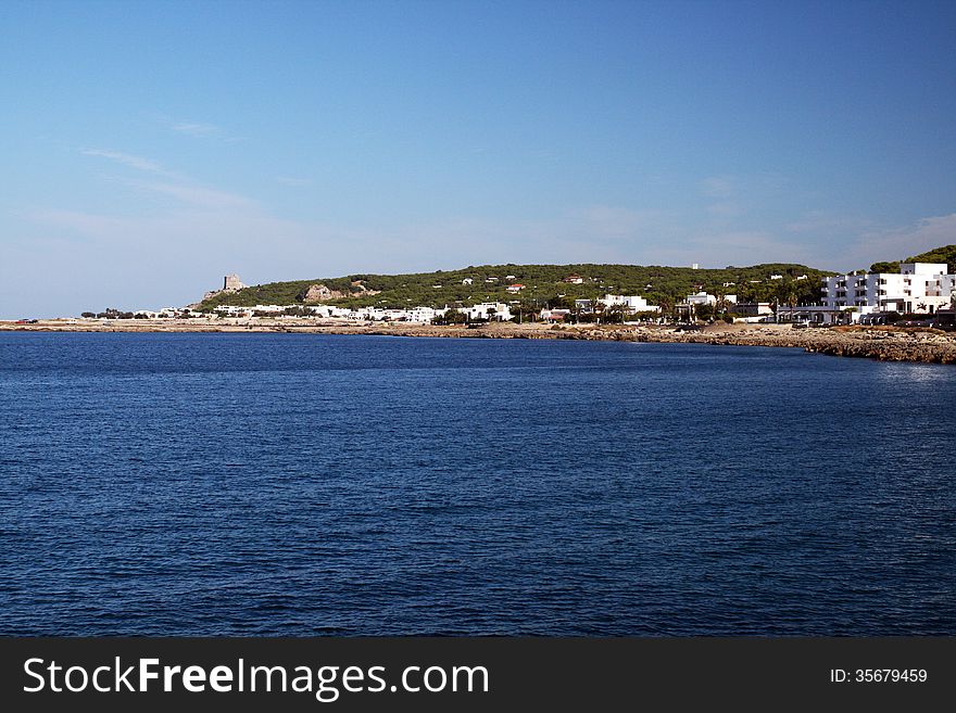 The bay of santa maria al bagno in italy. The bay of santa maria al bagno in italy