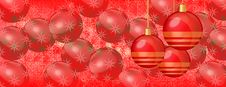 Christmas Wallpaper Red Baubles On Panaorama Banner Stock Image Christmas Wallpaper Red Baubles On Panaorama Banner Stock Image