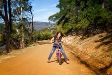 Girl Riding Bike Royalty Free Stock Image Girl Riding Bike Royalty Free Stock Image