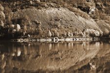 Reflection In Sepia Royalty Free Stock Photography Reflection In Sepia Royalty Free Stock Photography