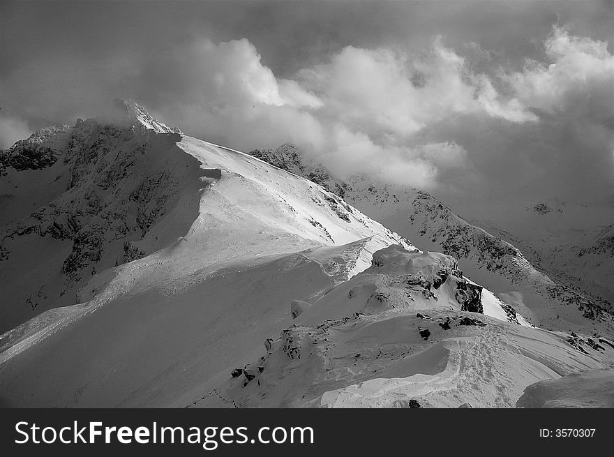 Winter in mountains.tatra poland