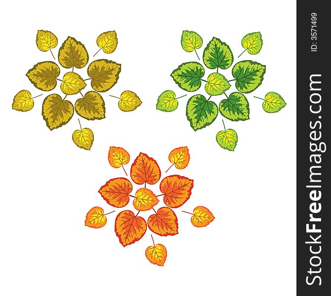 Illustration of design with leaves. Illustration of design with leaves