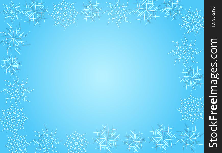 Winter light blue background with snowflakes. Winter light blue background with snowflakes.