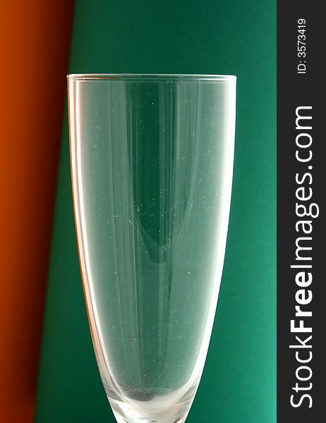 Wineglass In Green And Orange