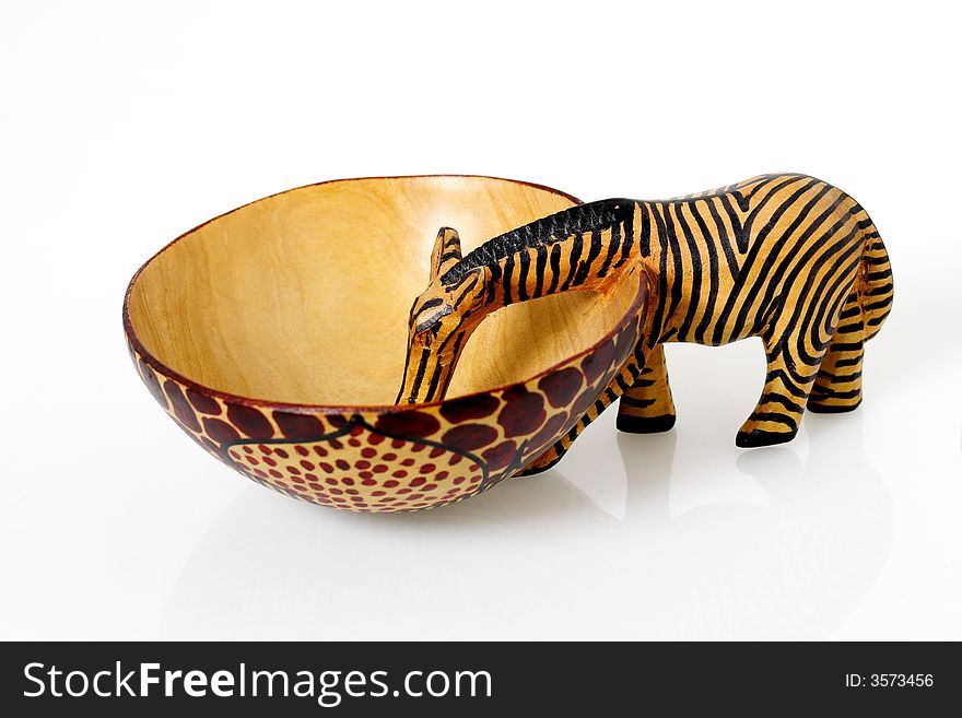 Hi res photo, ethnic wood ash tray,