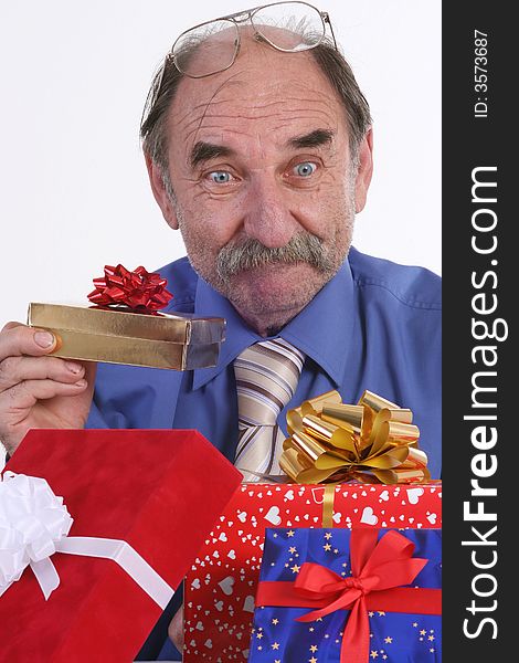 Man with gifts