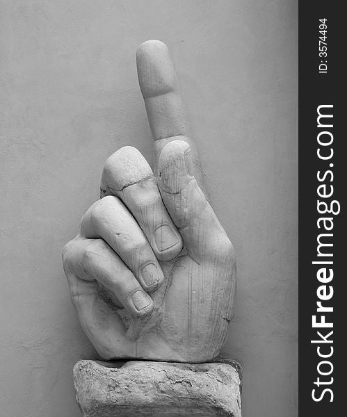 Remaining right hand of the Colossus of Constantine, Rome. Remaining right hand of the Colossus of Constantine, Rome