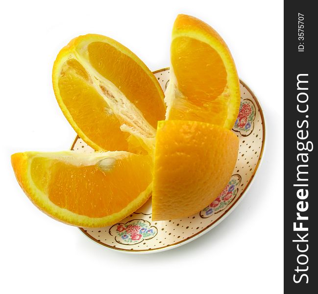 Orange On Saucer 2