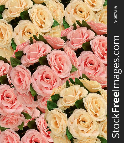 Artificial flowers for decoration over background