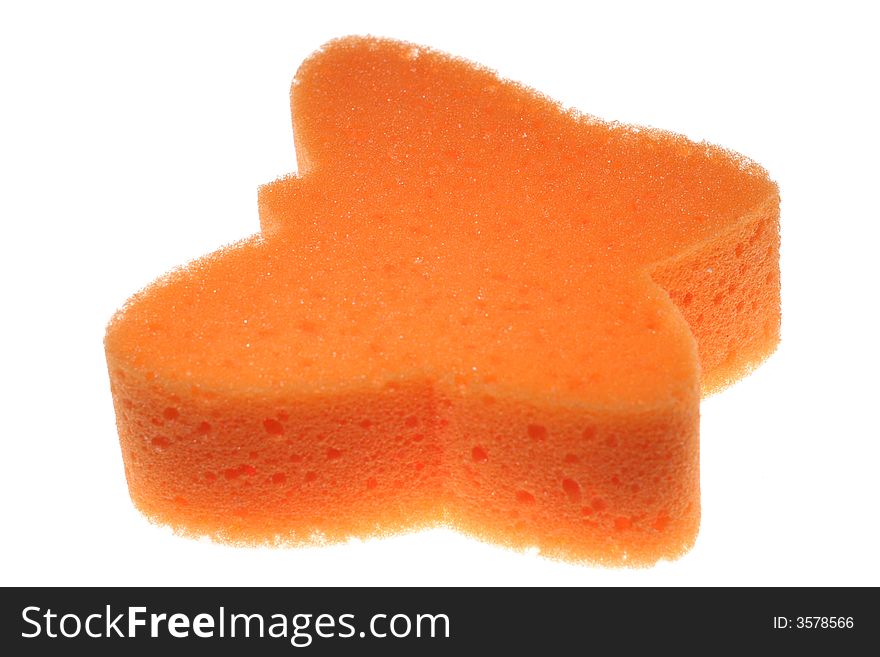 Butterfly sponge isolated on a white background. Butterfly sponge isolated on a white background