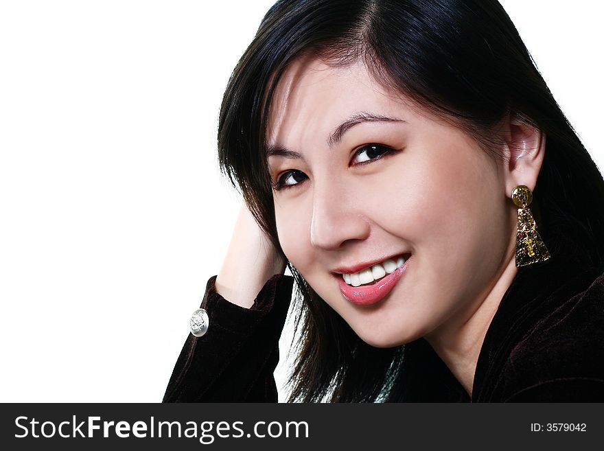 Portrait of a young asian woman. Portrait of a young asian woman