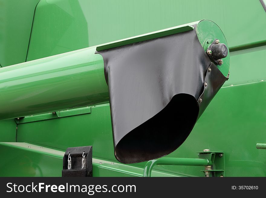 Detail of a modern combine close up