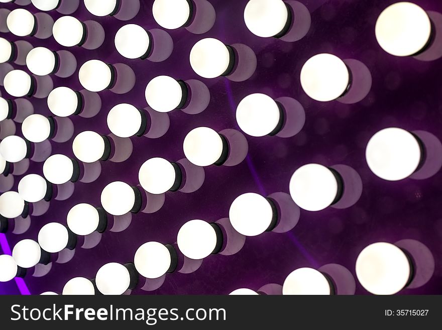 White Lights On Purple Background