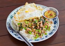 Stir Fried Pork With Basil Royalty Free Stock Image Stir Fried Pork With Basil Royalty Free Stock Image