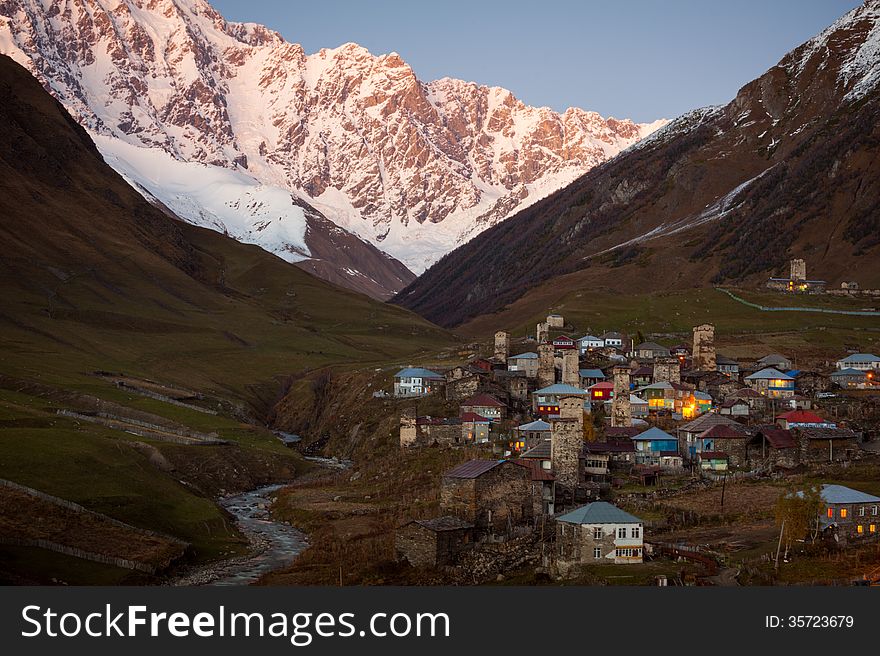 Village Ushguli. Svaneti. Georgia