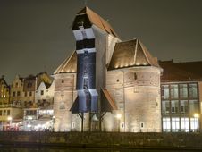The Crane In Gdansk. Stock Photography