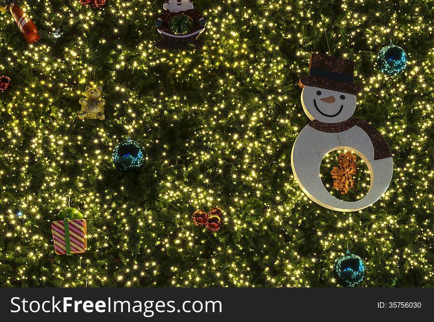 Christmas festival with decorate Christmas tree lighting