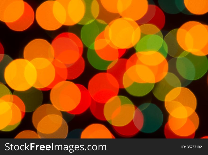 Abstract defocused Christmas lights background