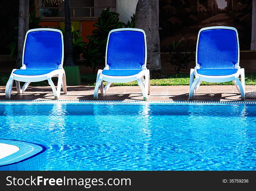 Chairs by the pool