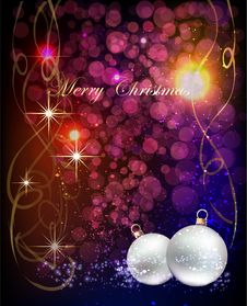 Christmas Background With Balls Stock Photography