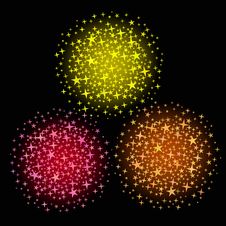 Glowing Stars Salute Royalty Free Stock Photography Glowing Stars Salute Royalty Free Stock Photography