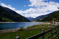 A Dam Lake In South Tyrol Stock Photo A Dam Lake In South Tyrol Stock Photo