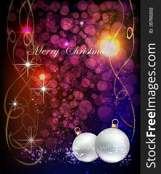 Christmas background with balls
